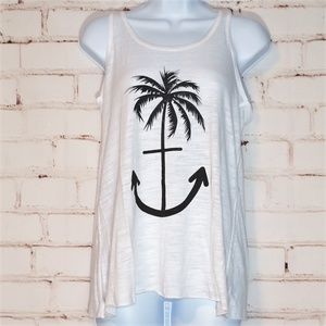 CLEMENTINE Anchor Palm Racerback Tank
